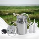 S SMAUTOP 7L Electric Milking Machine for Goat Cow Stainless Steel Vacuum Pump Bucket Automatic Portable Livestock for Farm Household Goat Milker 110V