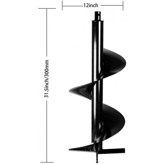 ECO LLC 63CC Heavy Duty Gas Powered Post Hole Digger with 12 Inch Earth Auger Drill Bit(Digger + 12 inch Auger Bit)