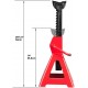 BIG RED T43006 Torin Steel Jack Stands (Fits: SUVs and Extended Height Trucks): 3 Ton (6,000 lb) Capacity, Red, 1 Pair