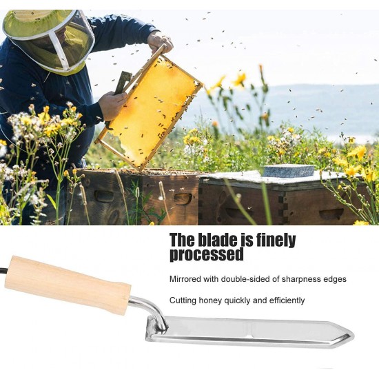 Stainless Steel Honey Cutting Knife,Electric Uncapping Knife,Beehive Beekeeping Scraper Hot Knife Honey Extractor Beekeeping Tools Gift for Beekeeper