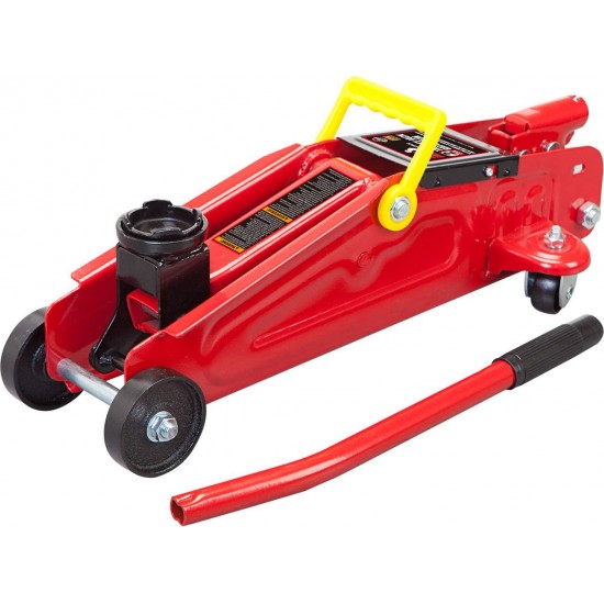 BIG RED T820014S Torin Hydraulic Trolley Service/Floor Jack with Blow Mold Carrying Storage Case, 2 Ton (4,000 lb) Capacity, Red