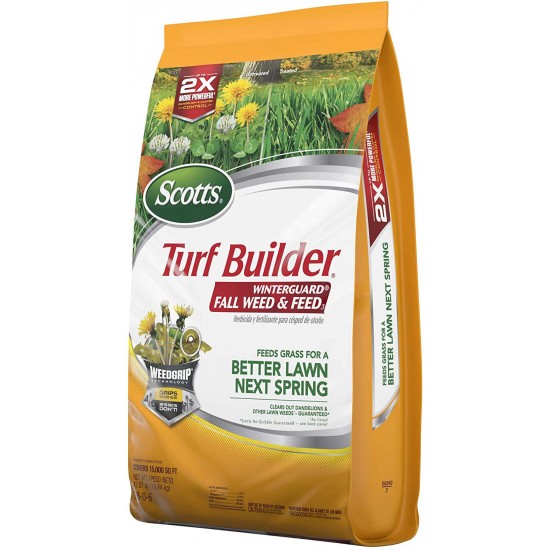 Scotts Turf Builder WinterGuard Fall Weed and Feed 3, 15,000 Sq Ft