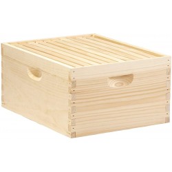 Little Giant 10-Frame Deep Hive Body Beehive Body with Frames for Beekeeping (Item No. DEEPBOX10)