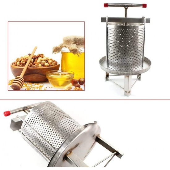 Aohuada Stainless Steel Wax Presser Fruit Juice Wine Press, Beekeeping Tool 304 Honeycomb Press 60cm/23.6''