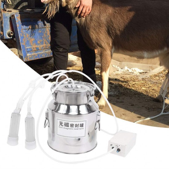 Naroote 14L Home Electric Pulsation Milking Machine Speed Adjustable for Cow Cattle or Goat Sheep(US, 100-240V, Sheep)