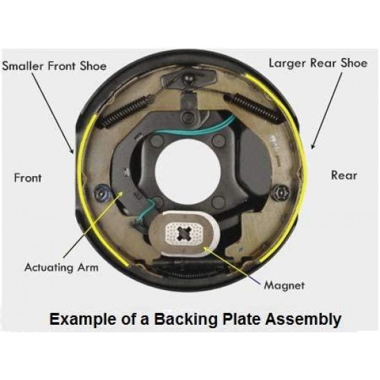 2 Sets 12x2 Electric Trailer Brake Assembly for 7000 lb Axle Trailers 12