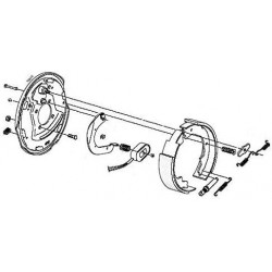 2 Sets 12x2 Electric Trailer Brake Assembly for 7000 lb Axle Trailers 12