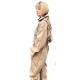 Honey Bee Safe Beekeepers Suit Tan100% Cotton Full Body Coverall in Khaki with Detachable Hooded Veil and Supple Leather Gloves for Women (XSmall)