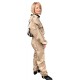 Honey Bee Safe Tan Beekeepers Suit 100% Cotton Full Body Coverall in Khaki with Detachable Hooded Veil and Supple Leather Gloves for Women (XXLarge)