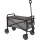 Basics Garden Tool Collection - Collapsible Folding Outdoor Garden Utility Wagon with Cover Bag, Grey