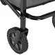 Basics Garden Tool Collection - Collapsible Folding Outdoor Garden Utility Wagon with Cover Bag, Grey