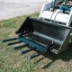 Titan Attachments Heavy Duty 48 in Wide x 21 Clamp-On Debris Forks v2 2500 lb Capacity for Loader Buckets, Skid Steers