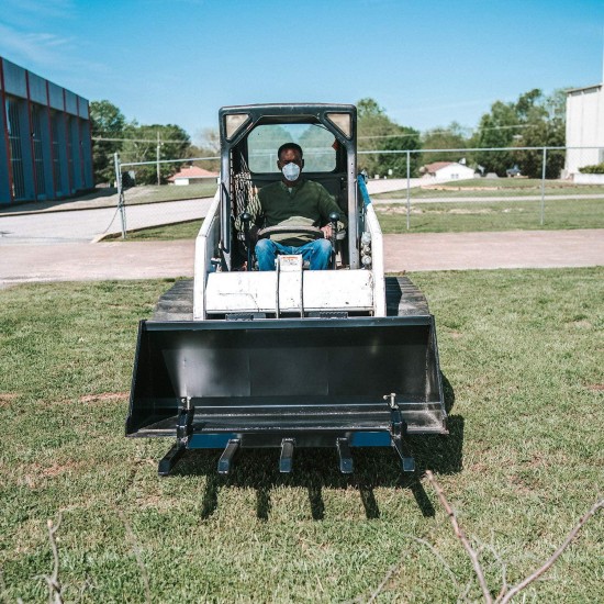 Titan Attachments Heavy Duty 48 in Wide x 21 Clamp-On Debris Forks v2 2500 lb Capacity for Loader Buckets, Skid Steers