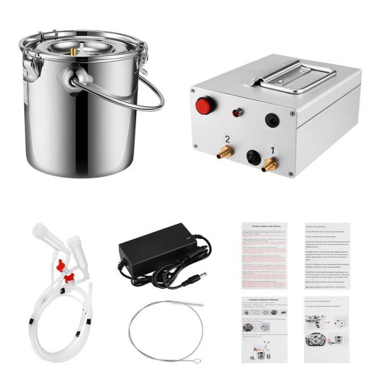 SKYTOU 7L Electric Milking Machine Single Bucket Piston Vacuum Pulsation Mini Household Milking Machine Goat Milking Supplies Cow Milker (Sheep Use US Plug)