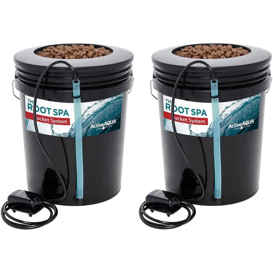 Active Aqua RS5GALSYS Root Spa 5 Gallon Hydroponic Bucket Grow Kit System (2 Pack)