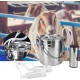 QHWJ Electric Goats Cows Milking Machine Vacuum Pump Cattle Milking Machine Kit with 5L Stainless Steel Milk Barrel, 2 Milk Teat Cups and Milking Hose,for Goat