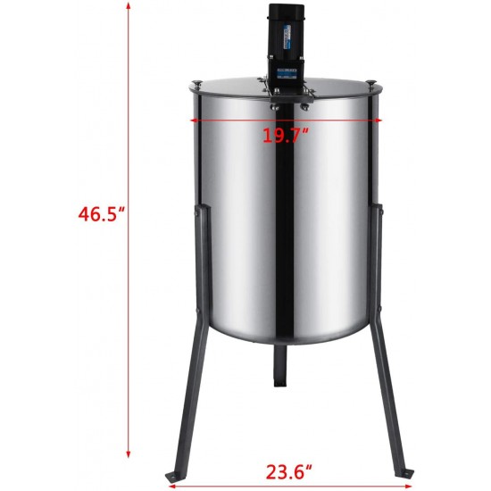 BestEquip Electric Honey Extractor Separator 4 Frame Bee Extractor Stainless Steel Honeycomb Spinner Crank. Beekeeping Extraction Apiary Centrifuge Equipment