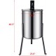 BestEquip Electric Honey Extractor Separator 4 Frame Bee Extractor Stainless Steel Honeycomb Spinner Crank. Beekeeping Extraction Apiary Centrifuge Equipment