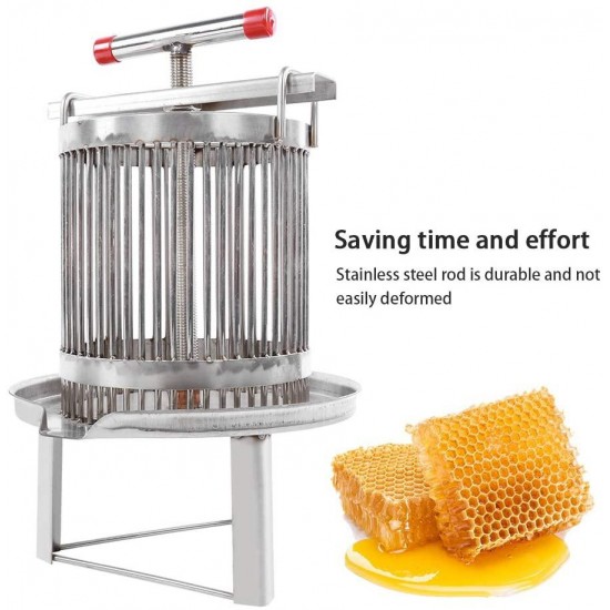 Omabeta Beekeeping Supplies Stainless Steel Multifunctional Wax Presser Rust Proof for Beekeeping for Honey Presser