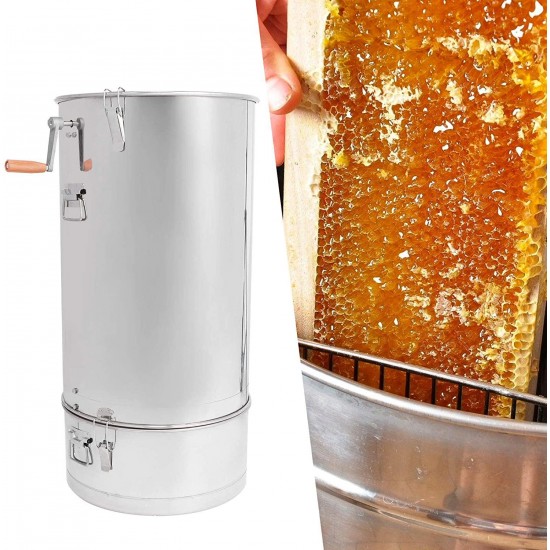 Aqur2020 Manual Honey Extractor Stainless Steel Manual Honey Separator Centrifuge Beekeeping Accessory Stainless Steel Mesh Strainer Durable Highly Resistant Rust Oxidation