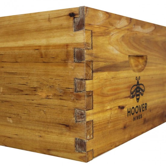 Hoover Hives 10 Frame Langstroth Beehive Dipped in 100% Beeswax Includes Wooden Frames & Waxed Foundations (1 Deep Box, 1 Medium Box) (Unassembled)