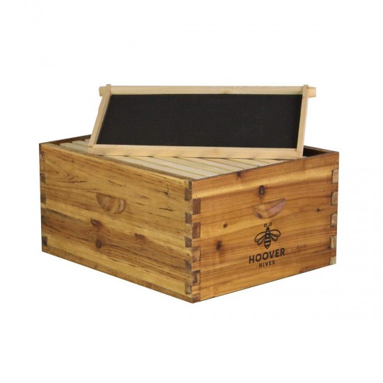 Hoover Hives 10 Frame Langstroth Beehive Dipped in 100% Beeswax Includes Wooden Frames & Waxed Foundations (1 Deep Box, 1 Medium Box) (Unassembled)