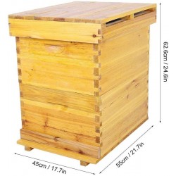 Juicemoo Beehive Brood Box Insect Proof Honey Beehive Box 10 Frame Beekeeping Box Kit Beekeepers Use for Beekeeping