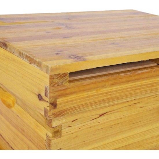 Juicemoo Beehive Brood Box Insect Proof Honey Beehive Box 10 Frame Beekeeping Box Kit Beekeepers Use for Beekeeping