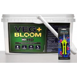 Veg + Bloom HD Premium Hydroponic Powder Nutrients for Rock Wool, Grow Stones, and Other Inert Hydroponic Media - 5 lbs