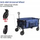 Coastrail Outdoor Collapsible Folding Wagon Utility Garden Cart 180lbs Heavy Duty All Terrain Universal Wheels & Telescoping Handle for Camping Grocery Sports Shopping, Navy Blue