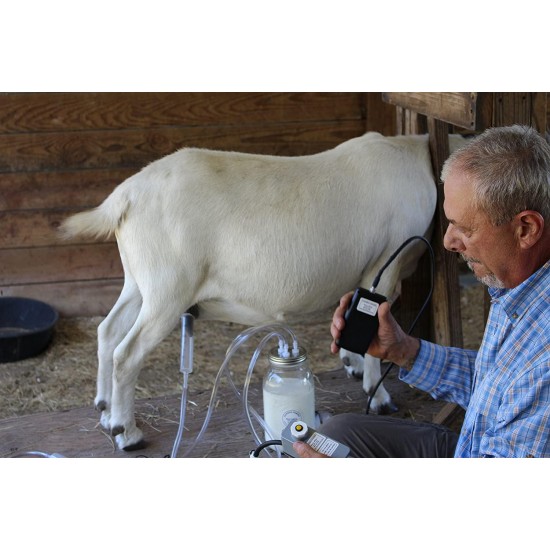 Milk Machine Rechargeable Vacuum-Manual Pulse Goat Sheep Cow 1/2 Gallon Dansha Farms PATENT US9,635,830 B2