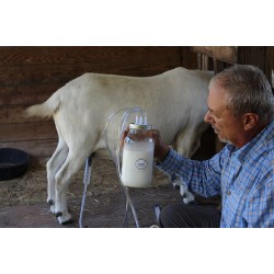 Milk Machine Rechargeable Vacuum-Manual Pulse Goat Sheep Cow 1/2 Gallon Dansha Farms PATENT US9,635,830 B2