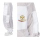 Ventilated Beekeeping Suit & Goatskin Gloves & Bee Family Stickers - YKK Metal Zippers - Men & Women - Total Protection - Self-Supporting Round Veil - Easily Take On & Off - 8 Pockets (Small)