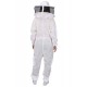 Ventilated Beekeeping Suit & Goatskin Gloves & Bee Family Stickers - YKK Metal Zippers - Men & Women - Total Protection - Self-Supporting Round Veil - Easily Take On & Off - 8 Pockets (Small)