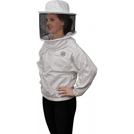 Humble Bee 510 Polycotton Beekeeping Smock with Round Veil