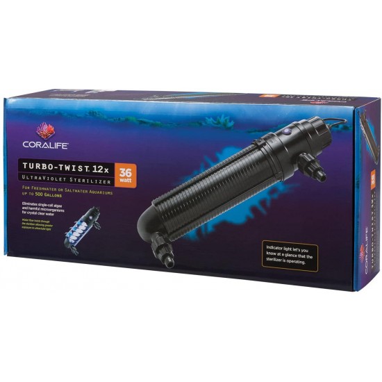 Coralife Turbo-Twist UV Sterilizer Black, 12X