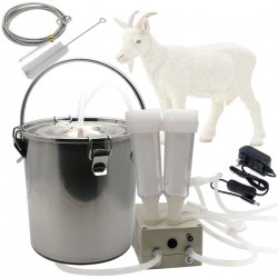 Hantop Goat Milking Machine, Pulsation Vacuum Pump Milker, Automatic Portable Livestock Milking Equipment (3L,for Goat)