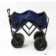 Mac Sports Heavy Duty Collapsible Folding All Terrain Utility Beach Wagon Cart, Blue/Black