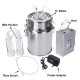 KECOP Goat Milking Machine 7L Electric Vacuum Pulsation Suction Pump Milker Machine Auto-Stop Device for Cow Goat Sheep Livestock Household Farm Stainless Steel Food Grade Bucket Milking Device