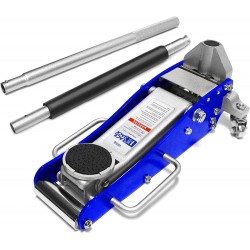 VViViD Heavy-Duty Low-Profile Hydraulic Aluminum Steel 3300 Pound Automotive Racing Trolley Jack