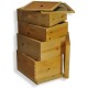 GOODLAND BEE SUPPLY Double Deep Brood Box and Double Super Box 4 Tier Beginners Beehive Kit with Beehive Frames and Foundations - GL4STACK