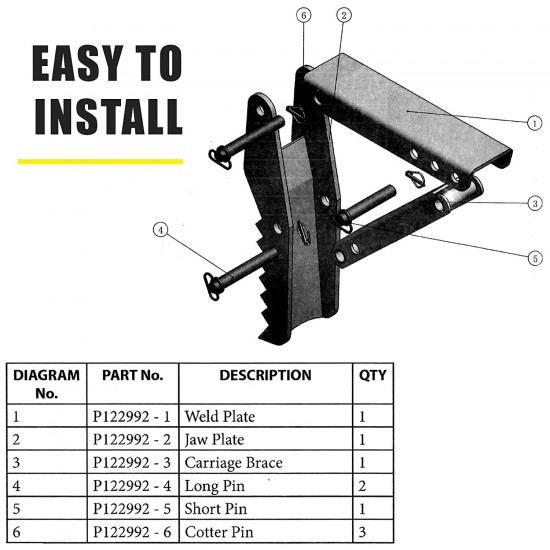 Mophorn Backhoe Thumb 36 inch Hydraulic Backhoe Excavator Thumb Attachments Adjustable Boom Tractor Excavator Weld On 5/8 inch Teeth Thick Steel Plate Assembly 12MM Bolt-On Design