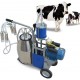 Electric Milking Machine, 25L 0.55KW Piston Style Argricultural Portable Stainless Steel Farm Ewe Milking Milker 1440rmp/min Vacuum Pump Milking Machine