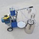 Electric Milking Machine, 25L 0.55KW Piston Style Argricultural Portable Stainless Steel Farm Ewe Milking Milker 1440rmp/min Vacuum Pump Milking Machine