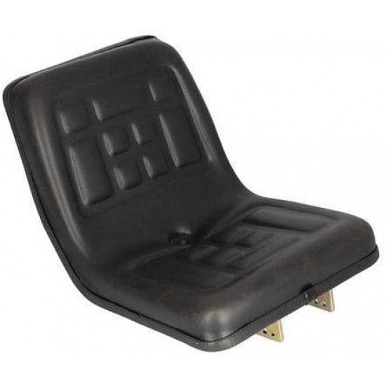 Seat Compact Tractor Polyurethane with Flip Brackets Black Compatible with Yanmar Ford Massey Ferguson International Kubota New Holland Mitsubishi White Hinomoto Case IH Satoh John Deere Iseki