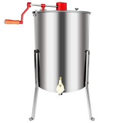 Tolsous Manual Honey Extraction Equipment Stainless Steel Bee Honey Extractor Stainless Steel 4 Frame Beekeeping Equipment Honey Shaker