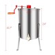 Tolsous Manual Honey Extraction Equipment Stainless Steel Bee Honey Extractor Stainless Steel 4 Frame Beekeeping Equipment Honey Shaker