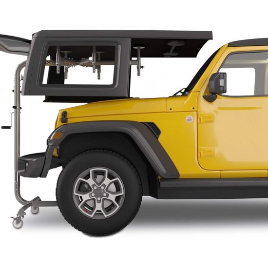 RollnJack Hard Top Removal Lift for Jeeps: 2007 -to- Present Jeeps (JK & JL), 2 and 4-Door Jeeps, Lifted Jeeps. Quick and Easy Assembly! Take Off Your Top in a Matter of Minutes