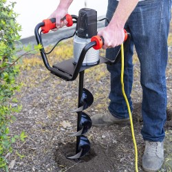 XtremepowerUS 1500W Industrial Electric Post Hole Digger Fence Plant Soil Dig Powerhead include 6