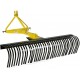 Titan Attachments 5-Ft Landscape Rake for Compact Tractors, Quick Hitch Compatible Tow-Behind Garden Tool